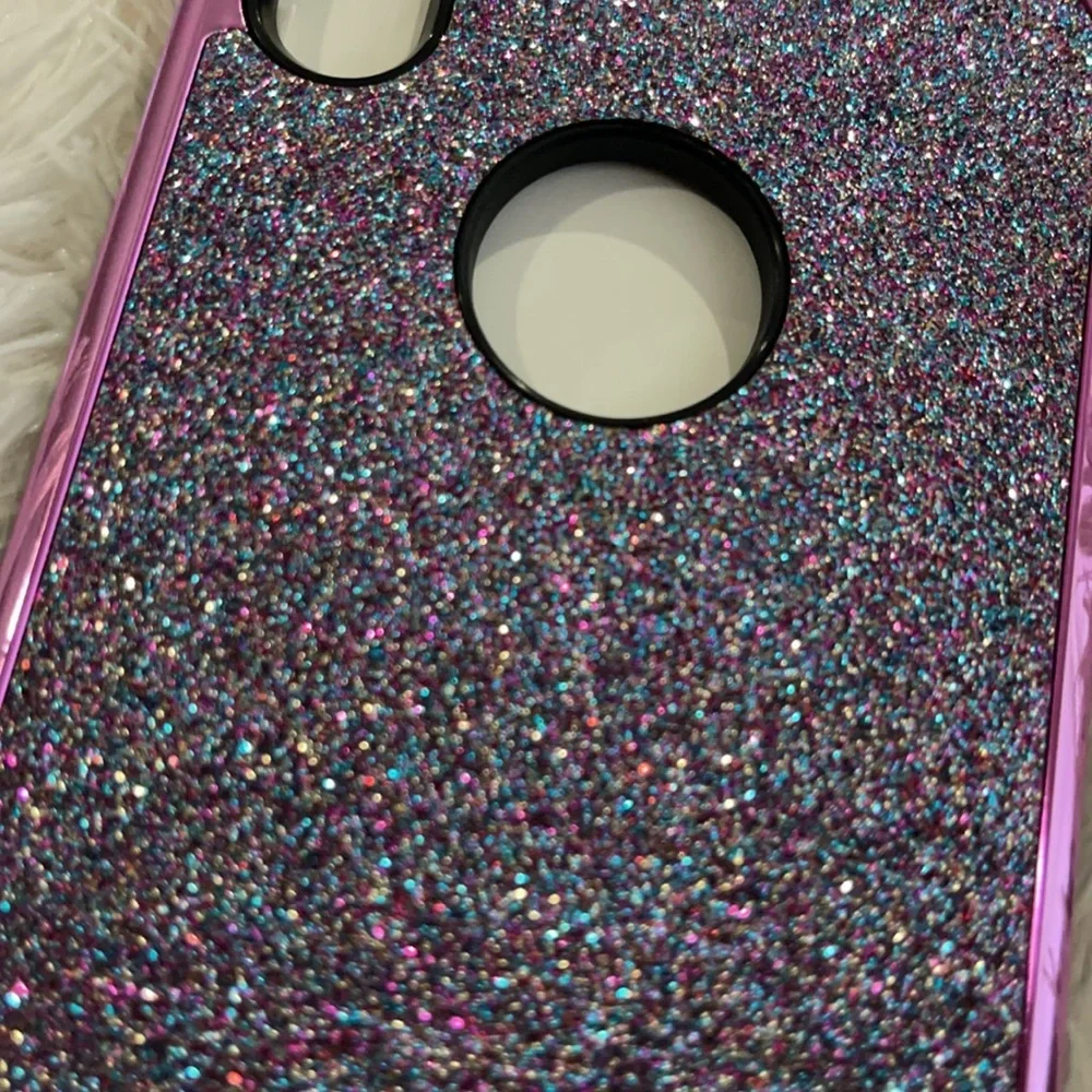 New purple sparkle iPhone XS Max phone case